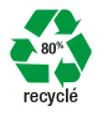 80% recyclé